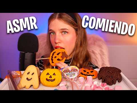 ASMR COMIENDO DULCES DE HALLOWEEN 🎃 Mouth Sounds para dormir ✨