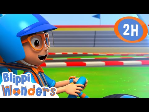 Race Car | Blippi Wonders | Moonbug Kids - Play and Learn