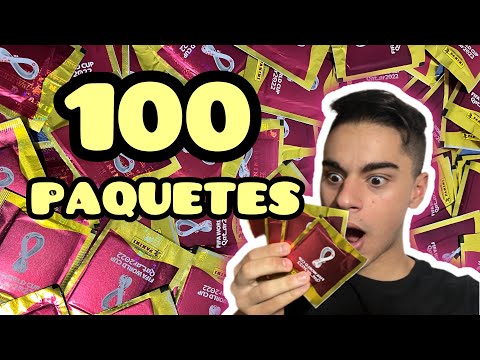 COMPRE 100 PAQUETES de FIGURITAS del MUNDIAL 2022😱😱