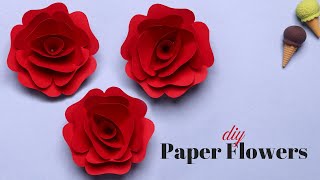 How to make Paper Rose 🌹  | Paper Flowers | Paper Crafts #paperflowers #papercraft #flowers