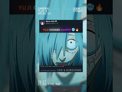 Yuji Cooked Mahito 🥶🔥 #jujutsukaisen #jjk #gojo #shorts #amv