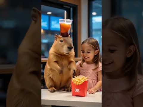 It's so annoying. Capybara is bullying the beautiful baby again. I won't let it drink juice toda