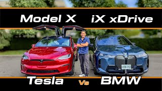 2025 BMW iX xDrive60 Review + Tesla Model X Comparison | Which Is the Better EV?
