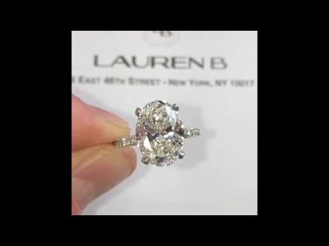 4.14 ct Oval Diamond Pave Ring