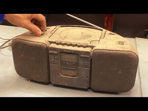 Restoration 1950s SONY Sound System and Speakers // Restore Stereo Radio Cassette CD Player