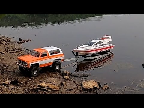 Rc BOAT LAUNCH YACHT,trx4 chevrolet bazer 1979 adventure.