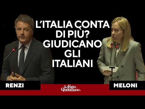 Schermaglie Renzi-Meloni: "L'Italia conta di più? Non credo". "Influencer. Giudicano gli italiani"