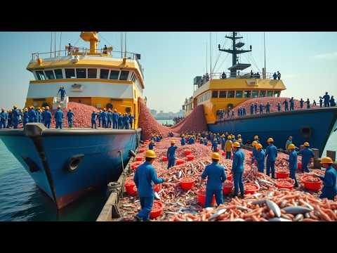 Pulled from the deep – 200 tonnes of fish in one haul by giant fishing boat