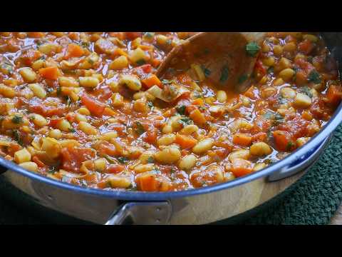 Orientalischer Weiße Bohnen Eintopf "Loubia" | Rezept | Veggie | Schnell | Einfach | Lecker