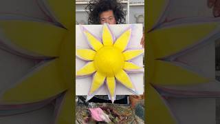 Cotton candy art sculpture cutting