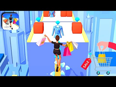 Joguinho Corrida de Compras SHOPAHOLIC RUN 3D 👗🛍👗Games All Levels Gameplay Level 1-2