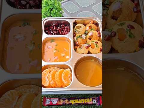 Sunday lunch box #panipuri🥰😋 #fulka #school kids tifin #golgape lunch box #ytshorts #shorts