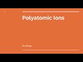 Chemical Compounds and Ions