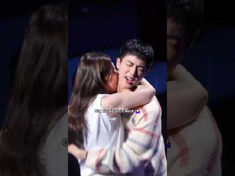 Girl kissed Jin's Neck, company was so right abt this, 😒