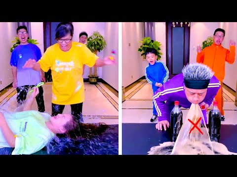 Family Games丨balloon Cutting Challenge, Who Is The Most Unlucky One! #Partygames #Funnyfamily