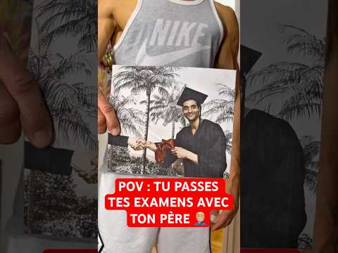 POV : TU PASSES TES EXAMENS AVEC TON PÈRE 🤦🏼‍♂️ #humour #papa #drole #sketch #sœur #examen