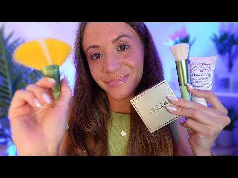 ASMR Doing Your Summer Glam Makeup 💄 Personal Attention & Makeup