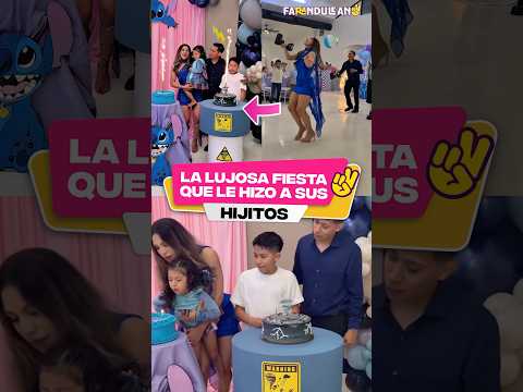 La lujosa fiesta que le hizo a sus hijitos.