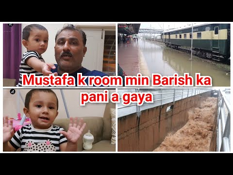 Mustafa k room min barish ka pani a gya/Ibrahim n kaya youtube family ko bay bay/mustafa sajid vlogs
