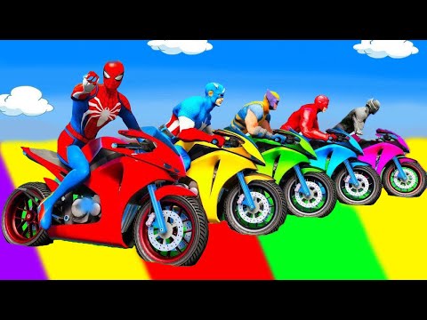 SPIDER MAN against TUNG TUNG TUNG SAHUR on Motorcycle in RAINBOW SPIDERS BRIDGE GTA MULTIVERSE