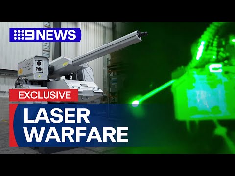 YouTube video thumbnail: Canberra Company Becomes World's First to Supply High-Powered Laser Weapons