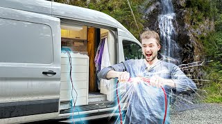 How I Get Unlimited Free Energy in my Off-Grid Van (without Solar Panels) | DIY Hydroelectricity