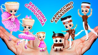 Bailarina Cappuccino & Cappuccino Assassino Crescendo! Animais Italian Brainrot & DIYs para LOL OMG