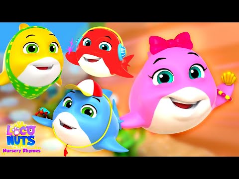 Five Naughty Sharks, Animal Cartoon Video And Kids Song