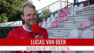 Screenshot van video Kennismaken met Lucas van Beek: "Blij om terug te zijn"