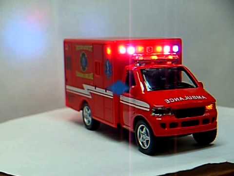 Red ambulance vehicle