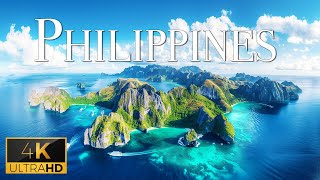 FLYING OVER PHILIPPINES  (4K Video UHD) - Relaxing Music With Stunning Beautiful Nature For TV
