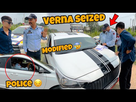 Jammu Police Na Pakad Liya Apni Modified Verna Ko 😱 BUSTED 🥵