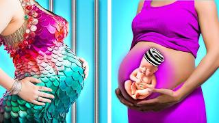 ¡Merlina VS Sirenita VS Barbie EMBARAZADAS en PRISIÓN! 🤰 Situaciones Graciosas de Embarazadas!