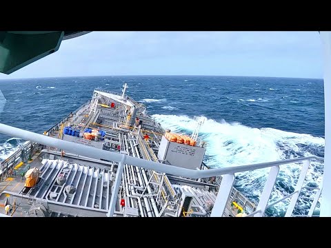 Ship Rolling in Atlantic Ocean Part-2 😰🌊. Life inside bridge and Life at sea
