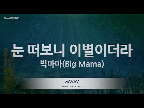 [짱가라오케/노래방] 빅마마(Big Mama)-눈 떠보니 이별이더라 [ZZang KARAOKE]