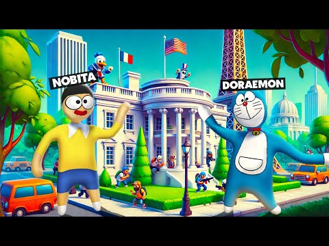 DORAEMON And NOBITA Did HIDE AND SEEK Inside White House In HFF!