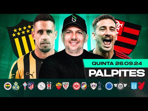 PALPITES DE FUTEBOL PARA HOJE 26 09 2024 (QUINTA-FEIRA) + BILHETE PRONTO | Boleiros Tips