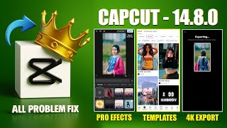 Capcut 14.8.0 Update | CapCut PRO Export & No Internet Problem Fix | Capcut New Update - SR Editing