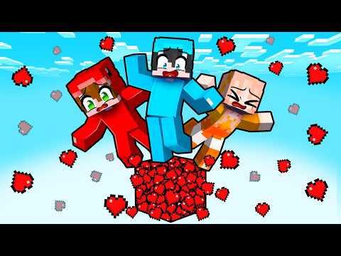 Atrapados en Un SOLO Bloque de CORAZÓN en Minecraft