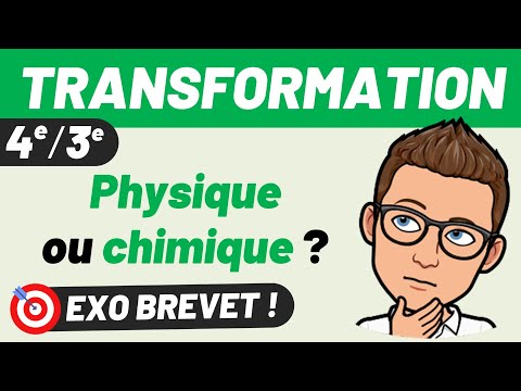 🔥 BREVET CHIMIE ✅ Transformation : PHYSIQUE ou CHIMIQUE ? 💪🎯 4e, 3e