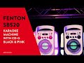Fenton SBS30P Kids Karaoke Machine with Microphones, Pink