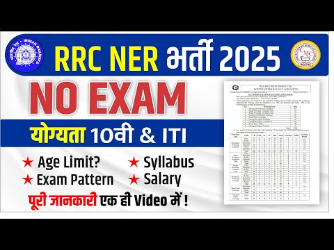 Railway की नई Apprentice भर्ती 2025 | Railway RRC NER Apprentice 2025 | RRC Gorakhpur Vacancy 2025