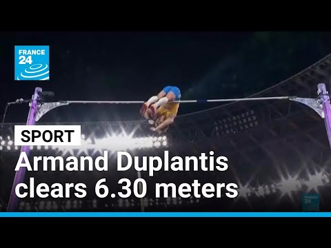 YouTube video thumbnail: Pole Vaulter Armand Duplantis Clears 6.30 Meters to Set World Record