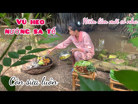 Hàng Hiếm Lâu Lâu Mới Có - Vú Heo Còn Sữa Nướng Sa Tế Giòn Sần Sật - Em Gái Quê