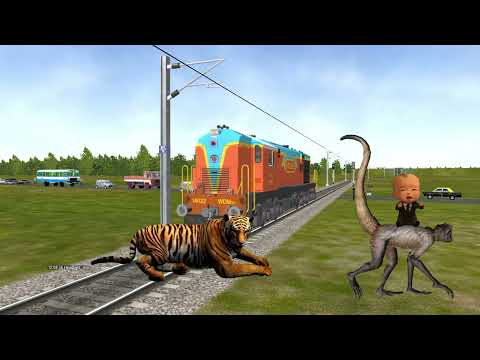 November 16,2022 Crying baby & Giant Anaconda vs Tiger stops the train | Train simulator funny video