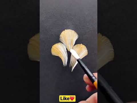 Great Art😱 | Golden One Stroke Painting  |  Shay Art #shayart #shorts #AShortADay