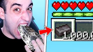 MINECRAFT pero TODO lo que COMO APARECE EN EL INVENTARIO 😱