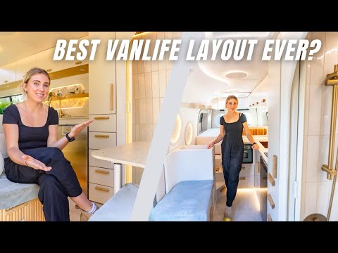 Solo Female Builds LUXURY Villa Inspired VAN / Sprinter 4x4 Tiny Home on Wheels  / FULL Van TOUR