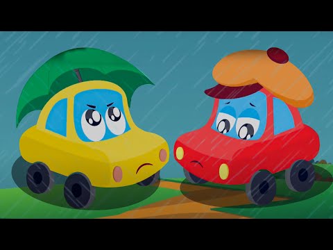 Rain Rain Go Away + More Nursery Rhymes & Vehicle Cartoon for Kids