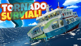 A Tornado Yeeted Our Ship Into the Clouds! (Stormworks Multiplayer)